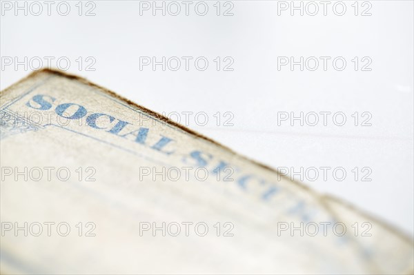 Close-up of social security card