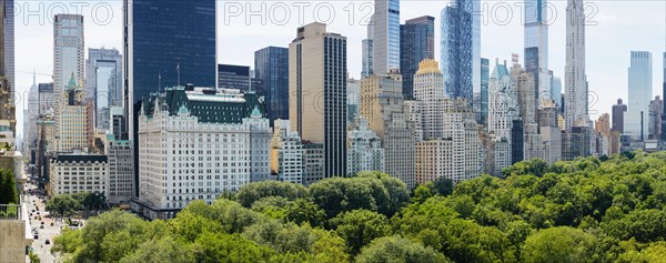 Usa, New York, New York City, Public park in financial district