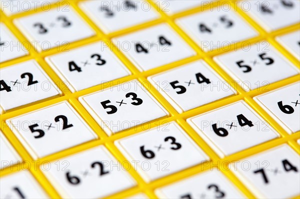 Close-up of multiplication machine