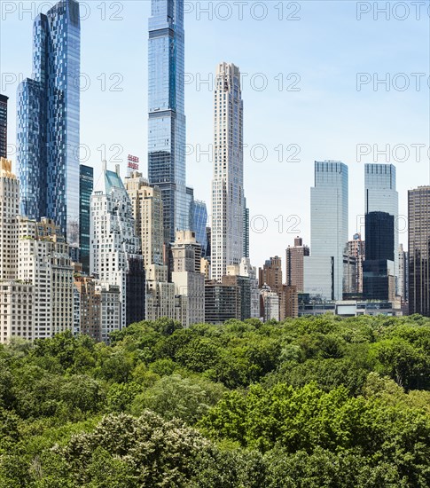 USA, New York, New York City, Public park in financial district