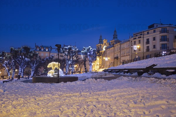 Poland, Subcarpathia, Przemysl, Old town in winter