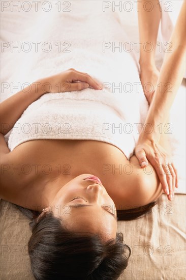 Woman receiving massage