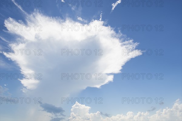 White clouds in blue sky