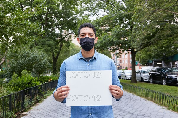 Portrait of man in face mask