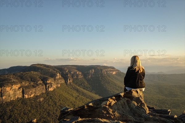 Rear view of woman looking at view