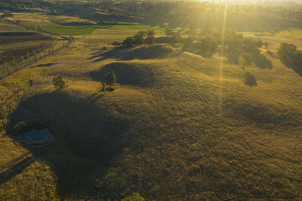 Aerial view of rural landscape