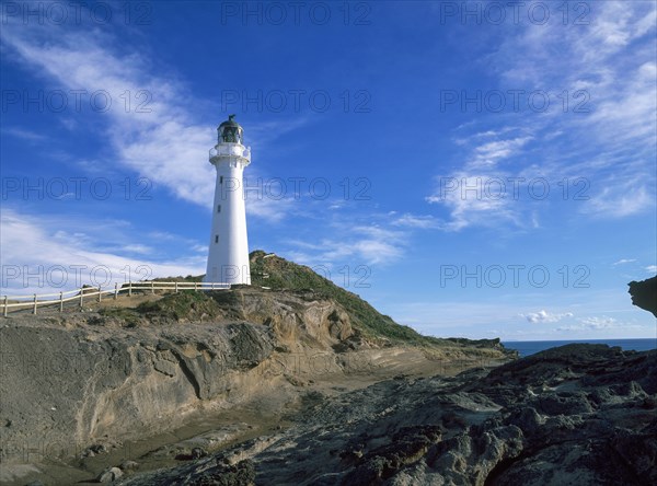 Lighthouse against blue sky