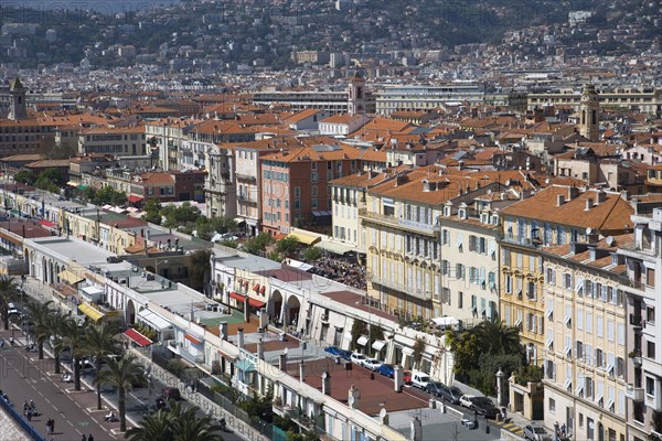 Aerial view of Promenade des Anglais