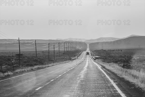 Empty highway near Sun Valley