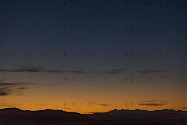 Dusk over foothills near Sun Valley