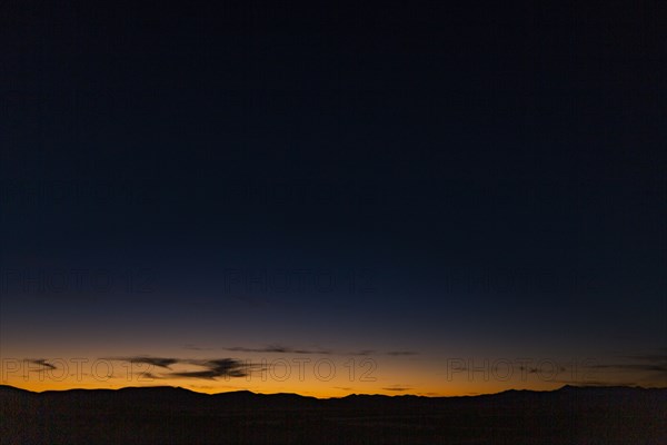 Dusk over foothills near Sun Valley