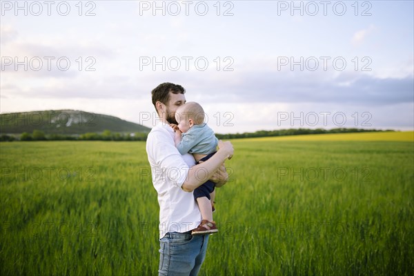 Father with baby son