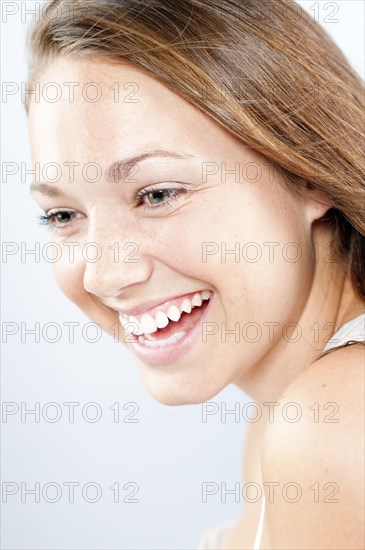 Caucasian woman smiling