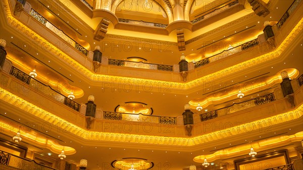 Illuminated floors in luxury building