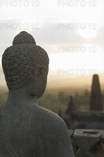 Buddha statue on Temple of Borobudur