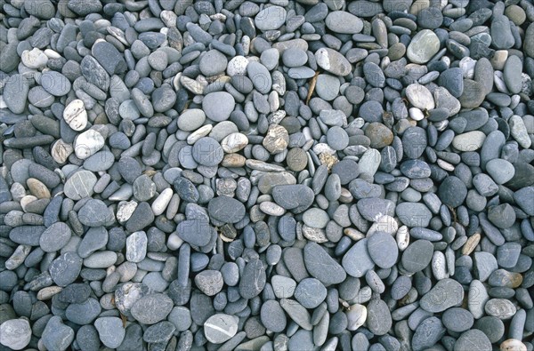 Close up of smooth pebbles