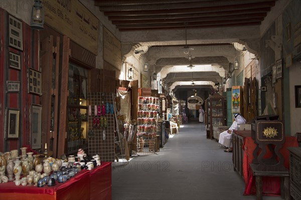 Empty hallway of indoor market