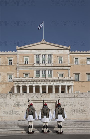 Soldiers guarding Parliament building