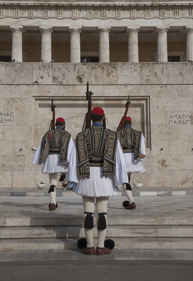 Soldiers guarding Parliament building