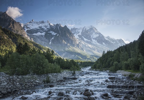 Mont Blanc over remote stream