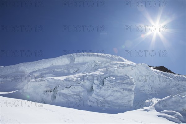 Sunshine over snow drift