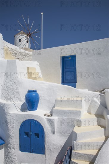 Steps on building under blue sky