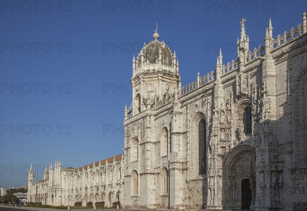 Jeronimos Monastery under blue sky