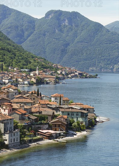 Aerial view of Lake Como and Tremezzo waterfront