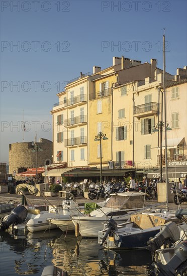 Boats docked in St Tropez marina