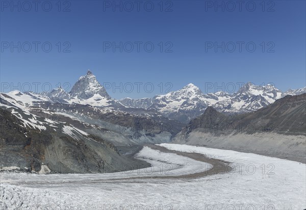 Glacier in remote mountains