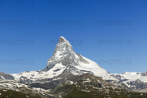 Matterhorn mountain in remote landscape