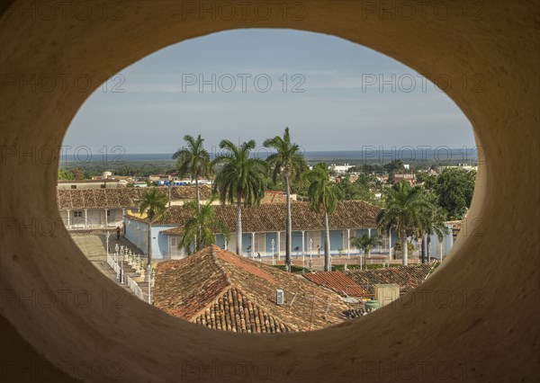 Window with view of Trinidad cityscape
