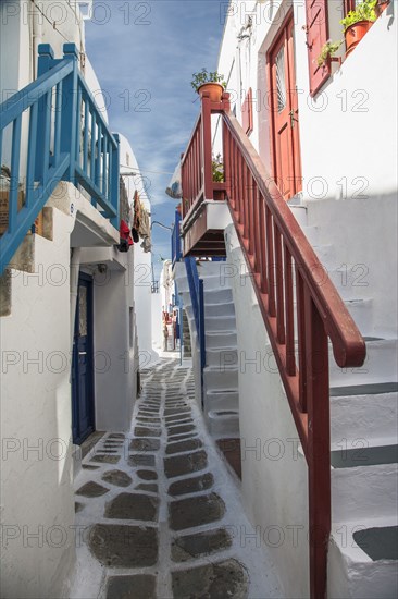 Alleyway between traditional buildings