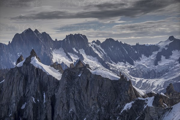 Snowy Mont Blanc in Alps