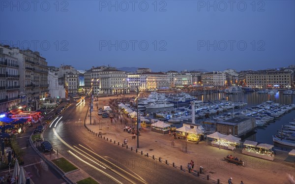 Aerial view of Marseille cityscape