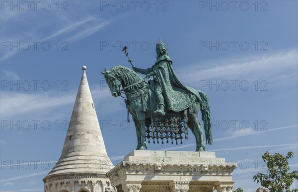 Fishermans Bastion statue in Budapest