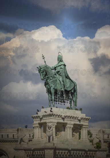 Fishermans Bastion statue in Budapest