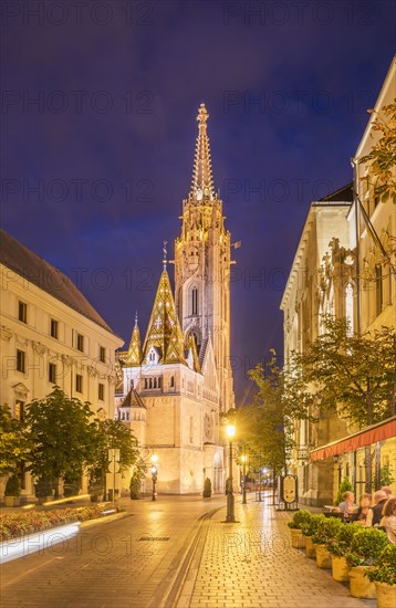 Mathias Church at night