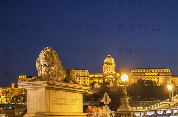 Statue in cityscape