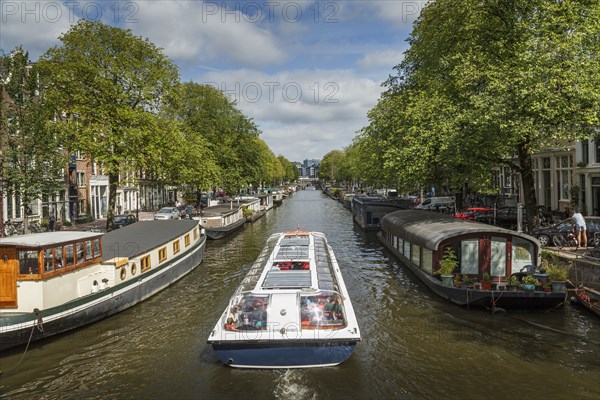 Boat on urban canal