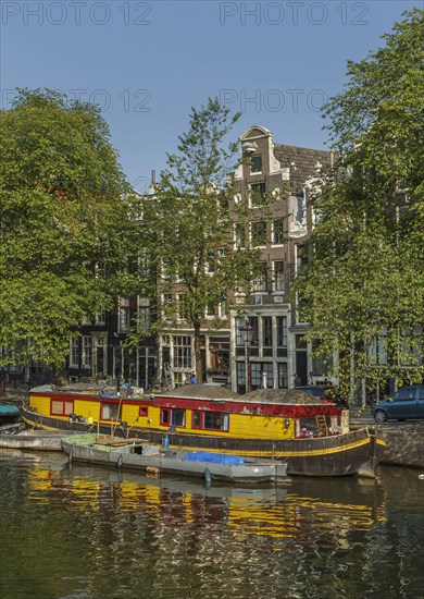 Boat on urban canal