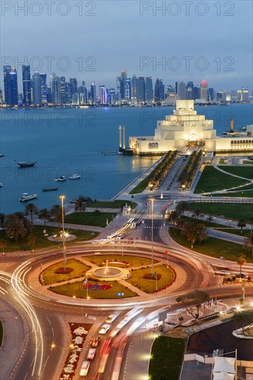 Traffic roundabout near Doha Museum of Islamic Art