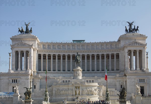 Piazza Venezia under blue sky