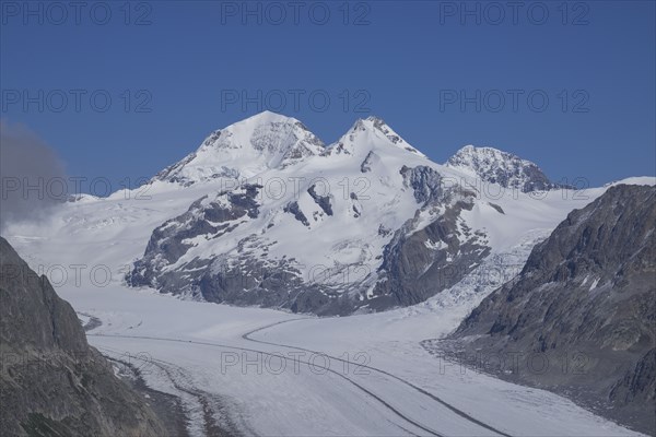 Snowy mountain road