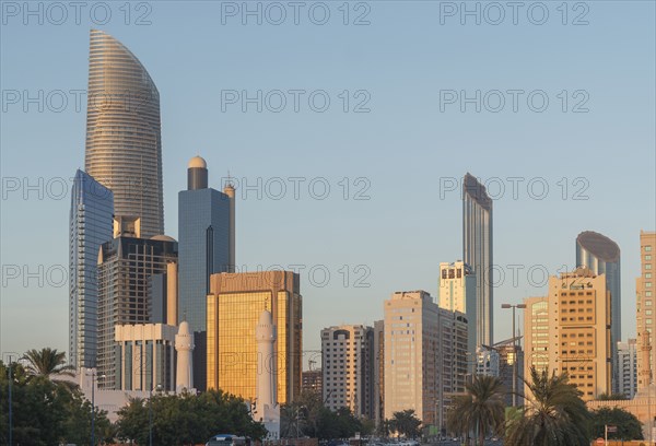 Modern highrises in city