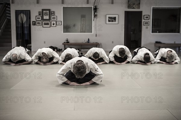 People in martial arts class