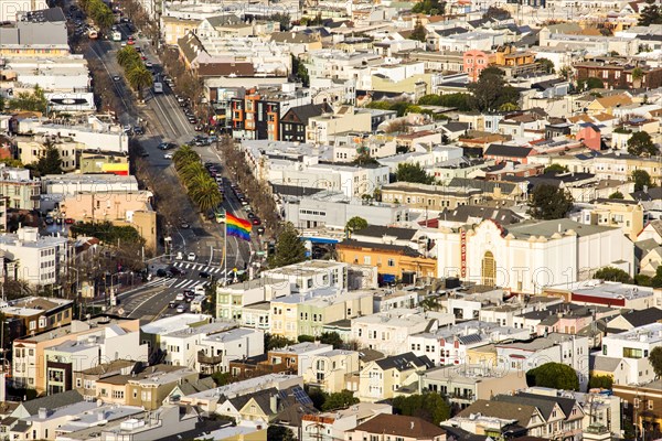 Aerial view of San Francisco cityscape