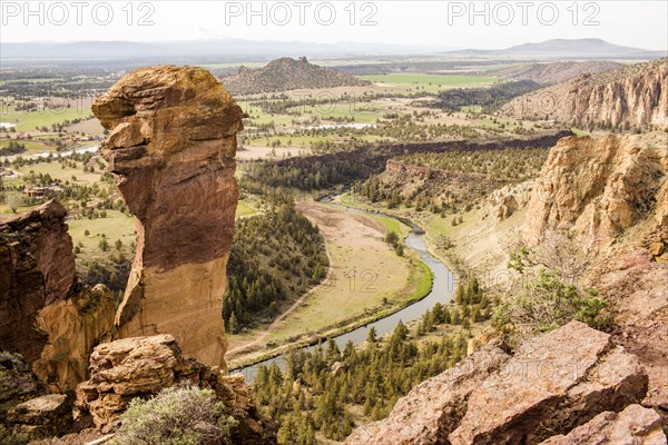 High angle view of Smith Rock State Park