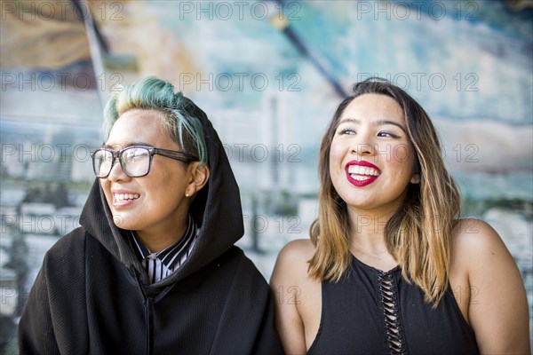 Portrait of smiling Asian women