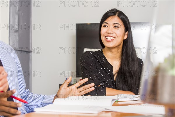 People talking in business meeting